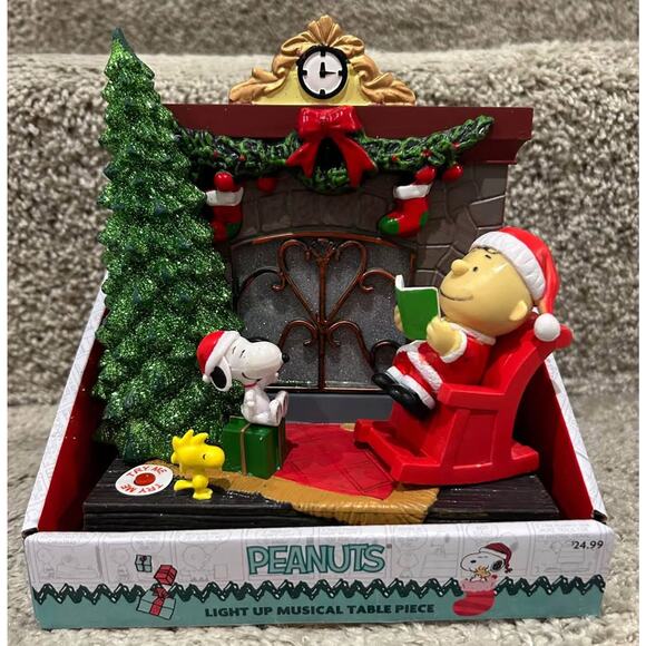 Peanuts Light Up Musical Table Piece - Fireside - Picture 1 of 6